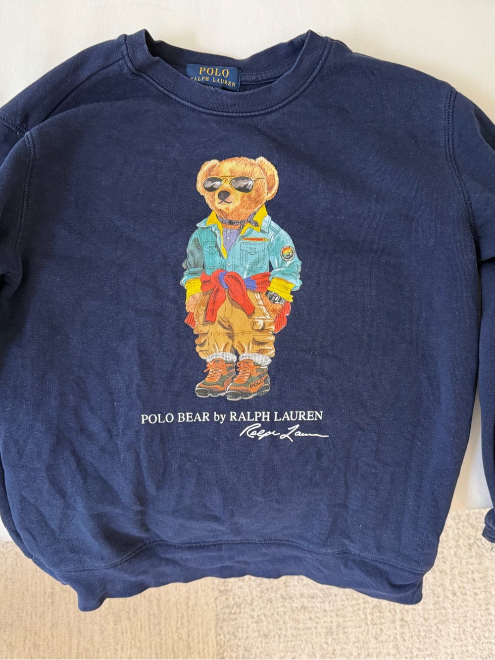 Polo by Ralph Lauren Navy Kids Sweatshirt with Polo Bear Graphic